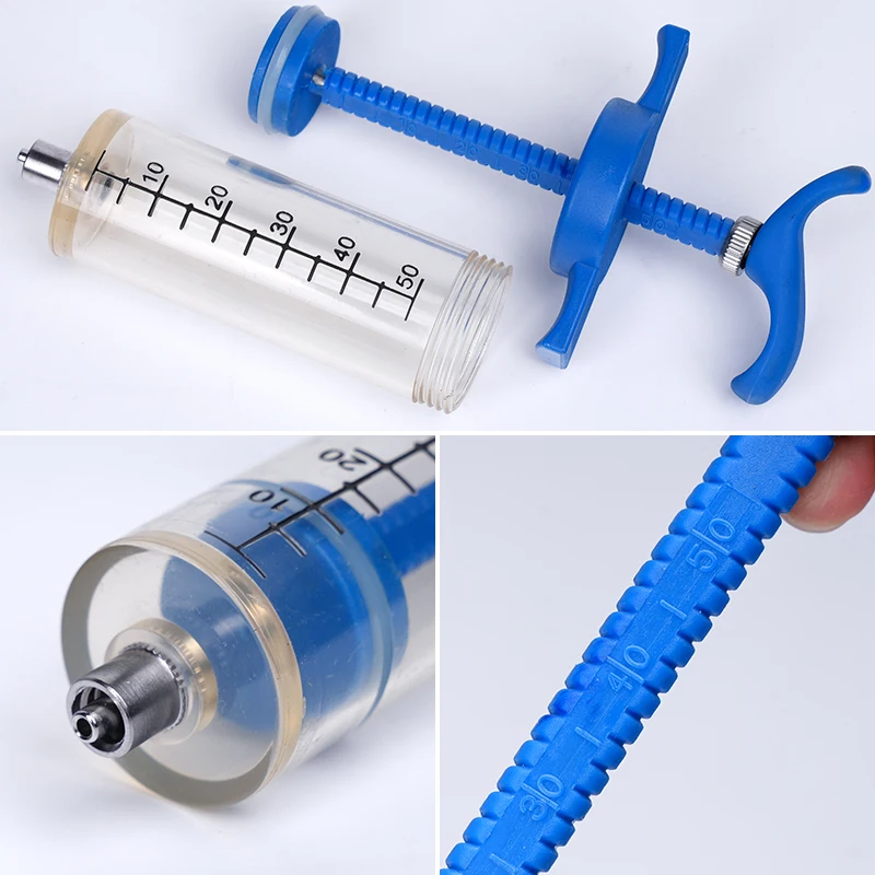 Jeringa Manual para animales de 10/30/50ML, herramienta veterinaria para cría de aves, jeringa para aves de corral, alimentador de medicina para mascotas pequeñas - imagen 4