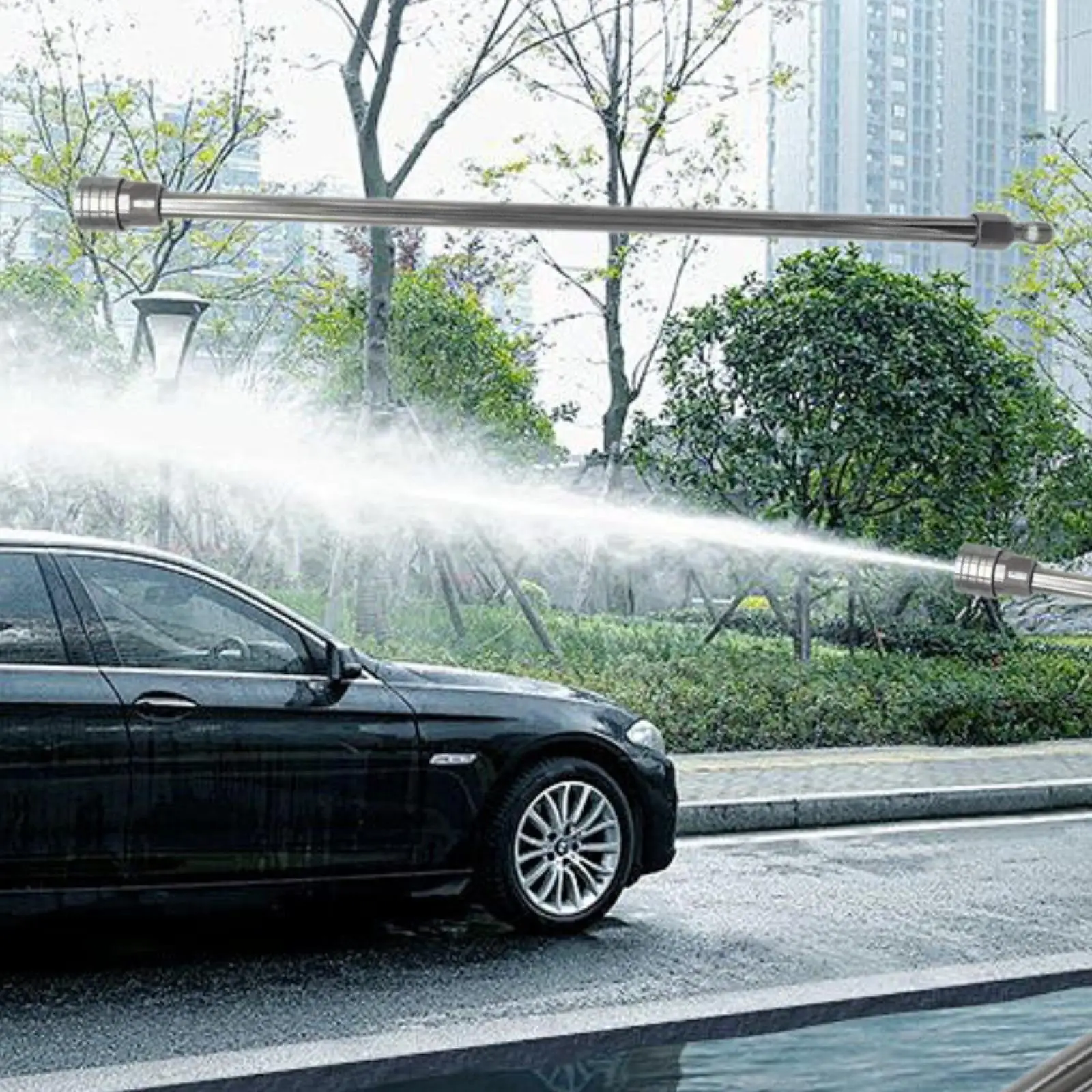 High Pressure Washer Extension Wand Washer Lance Sturdy Gutter Cleaner Attachment 1/4 inch Quick Connect for Wall Scrubbing