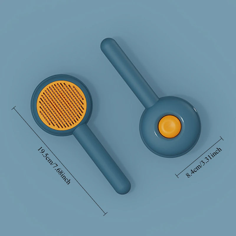 Cepillo para quitar el pelo de un clic para gatos, cómodo, autolimpiante, cepillo removedor de pelo para gatos, suministros de belleza para el pelo de gato, accesorios para perros y mascotas - imagen 5