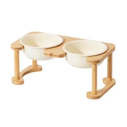 Cuenco elevado de cerámica para perros con soporte antideslizante, cuenco elevado para gatos, cuenco mediano para comida y agua para mascotas, plato para perros, plato de alimentación para mascotas