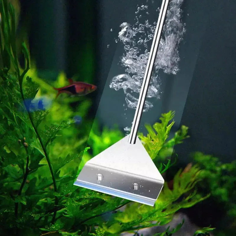 Herramienta de limpieza de pecera, eliminación de algas de arena plana, raspador de eliminación de algas de vidrio de doble uso, herramienta de limpieza del hogar, accesorios para acuario - imagen 2