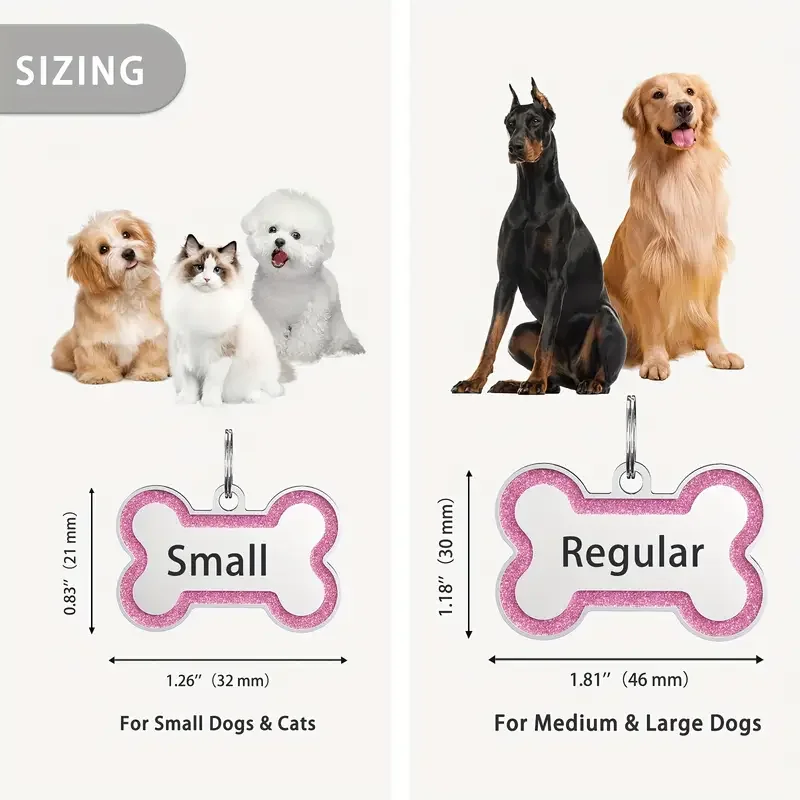 Etiqueta de identificación de perro, etiquetas de perro magníficas personalizadas para huella de pata de perro pequeño y mediano, placa de etiqueta de nombre de mascota personalizada, accesorios de Collar - imagen 2