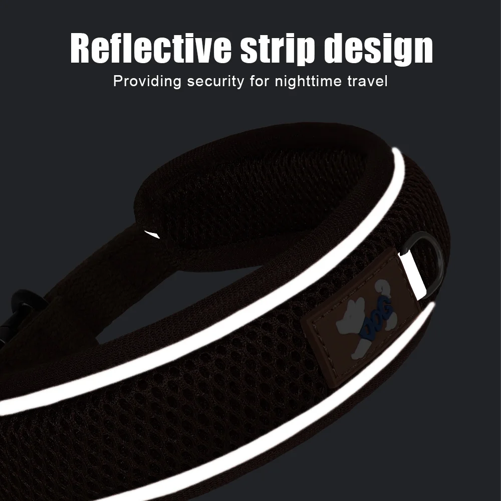 Collar ancho personalizado para perro, collares reflectantes de nailon para identificación de perro, grabado gratuito, antipérdida, ajustable para perros medianos y grandes Pitbull - imagen 4