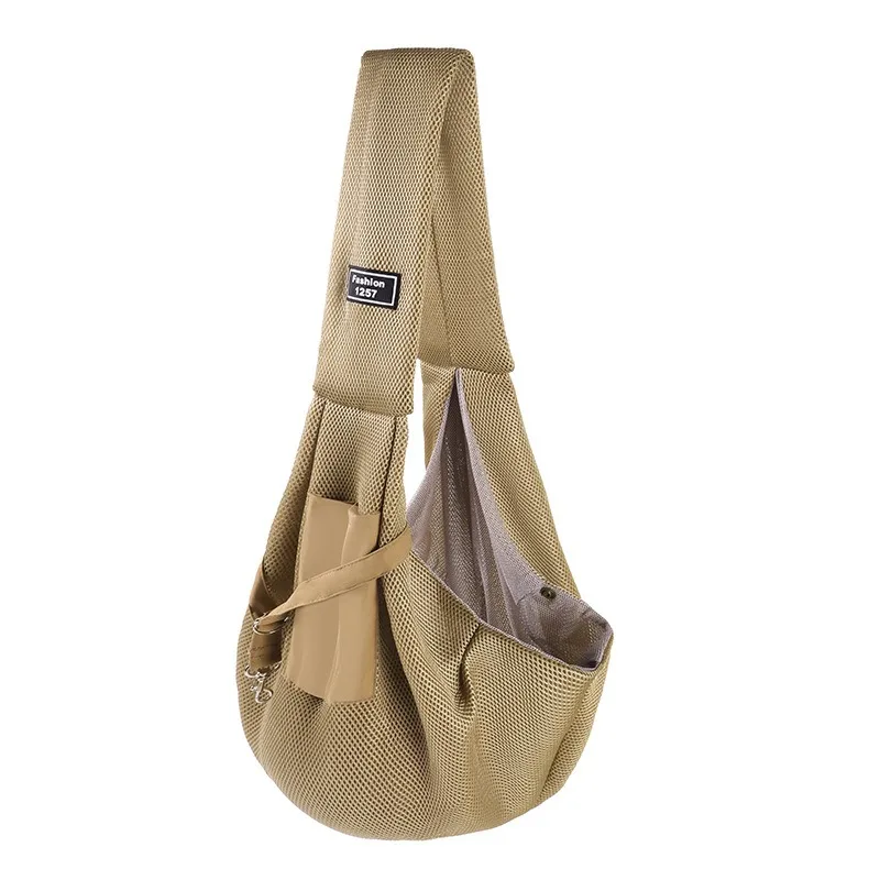 Cómoda bolso de hombro tipo bandolera para mascotas, portátil, para viajes al aire libre, gato, cachorro, bandolera, bolsa de gran capacidad, suministros de transporte para perros - imagen 5