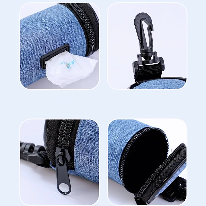 Dispensador de bolsas de caca para perros, soporte portátil para bolsas de caca para perros, soporte para bolsas de basura para caminar, dispensador de bolsas de aseo colgantes para perros - imagen 5