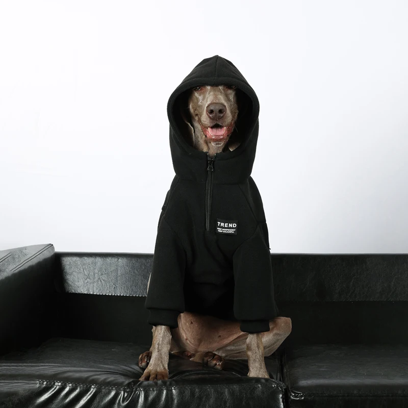 Sudaderas con capucha para perros grandes con bolsillo, ropa cálida de primavera para perros, abrigo de algodón para perros, ropa para perros Labrador Golden Retriever - imagen 4