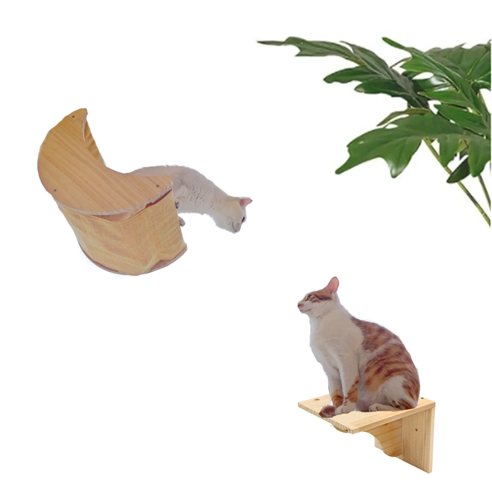 Hamaca de Pedal para gatos, poste de rascado montado en la pared, juego de muebles para gatos, salto de escalada, puede jugar a descansar - imagen 4