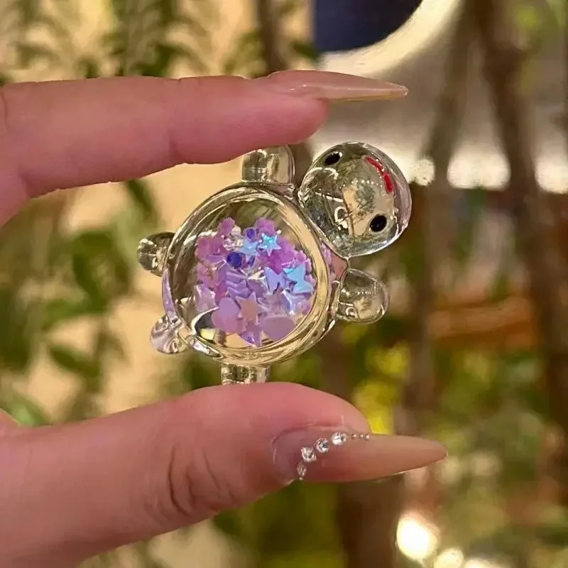 10 Uds. De adornos para acuario de tortuga de resina que brillan en la oscuridad, decoración colorida vibratoria para pecera de tortuga, adorno de paisaje en miniatura - imagen 4