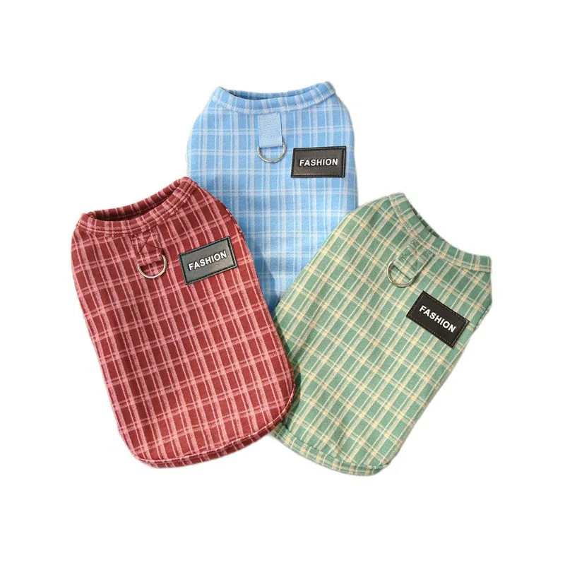 Chaleco de terciopelo a cuadros para otoño/invierno, ropa para gatos, camisa Base para mascotas, abrigo bonito, ropa para cachorros, ropa de Navidad para perros - imagen 5