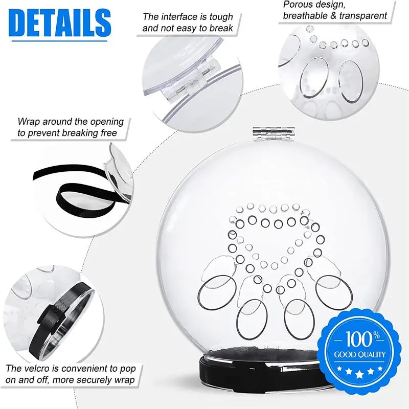 rascador para gatos Bozal para gatos, casco ajustable con capucha transpirable, antimordedura, evita que los perros pequeños muerdan para el cuidado de mascotas pequeñas - imagen 3