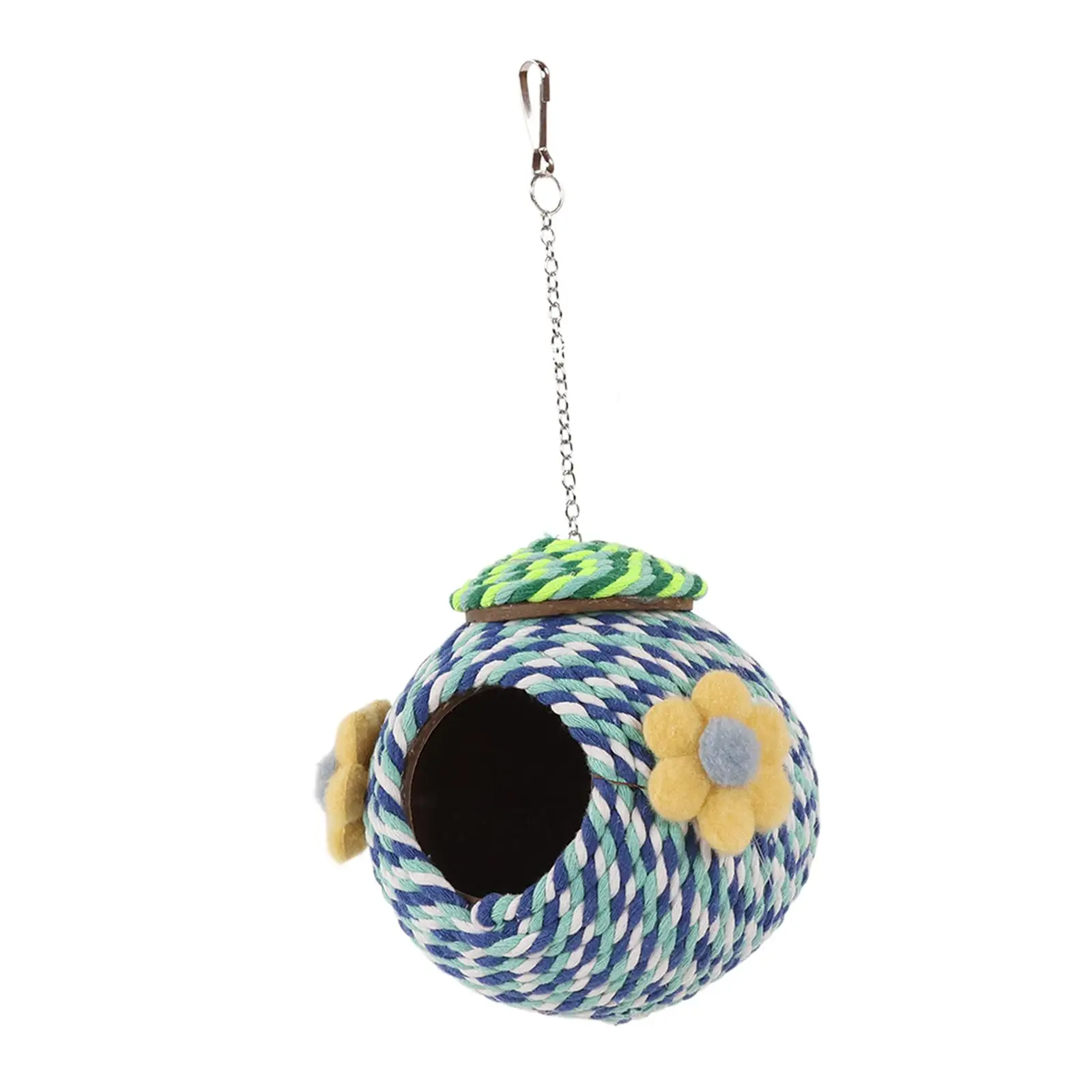 Hanging Bird House Playground Breeding Cave Sleeping Parrot Hide Hut Bird Cage Accessories, Hideout for Hamster Canary