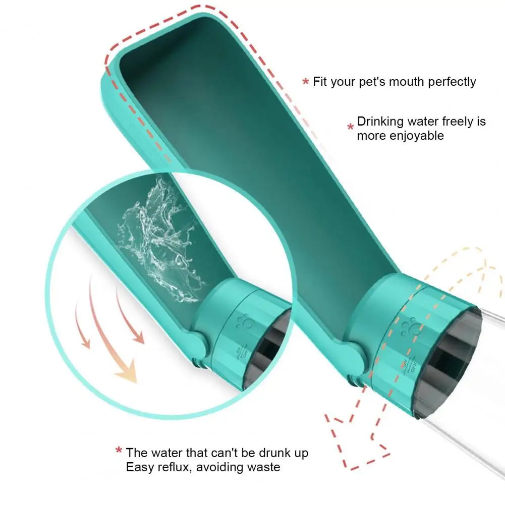 Botella de agua plegable para perros de 550ml, dispensador de agua portátil para mascotas al aire libre para gatos, cachorros, caminatas, senderismo, viajes - imagen 5