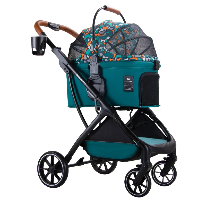 Cochecitos para mascotas Diseño portátil separado Conveniente elección para perros y gatos Productos para mascotas Carro para perros Cochecitos para gatos - imagen 5