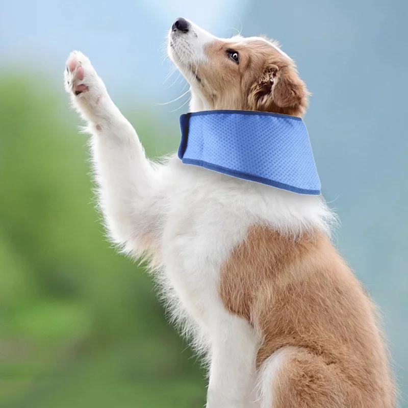 Bufanda refrescante para perros, Bandana ajustable para mascotas para perros pequeños y medianos, Collar de hielo transpirable para cachorros, accesorios para perros - imagen 2