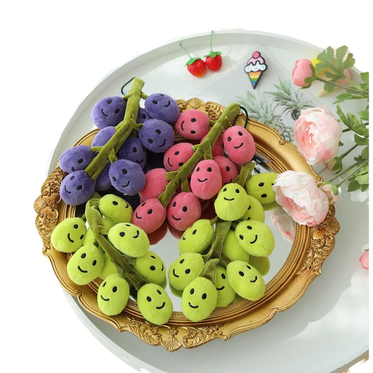 A String of Grape Dogs Playing with Pet Toy Cute Grape Pet Plush Toys Silent Toy Dog Interactive Puzzle Toys Dog Accessories - imagen 5