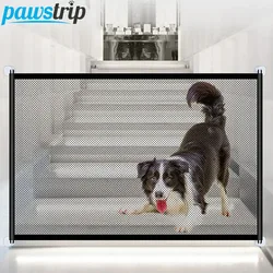 Valla retráctil portátil para mascotas, Puerta de interior para perros, red de protección, seguridad para bebés, accesorios para mascotas