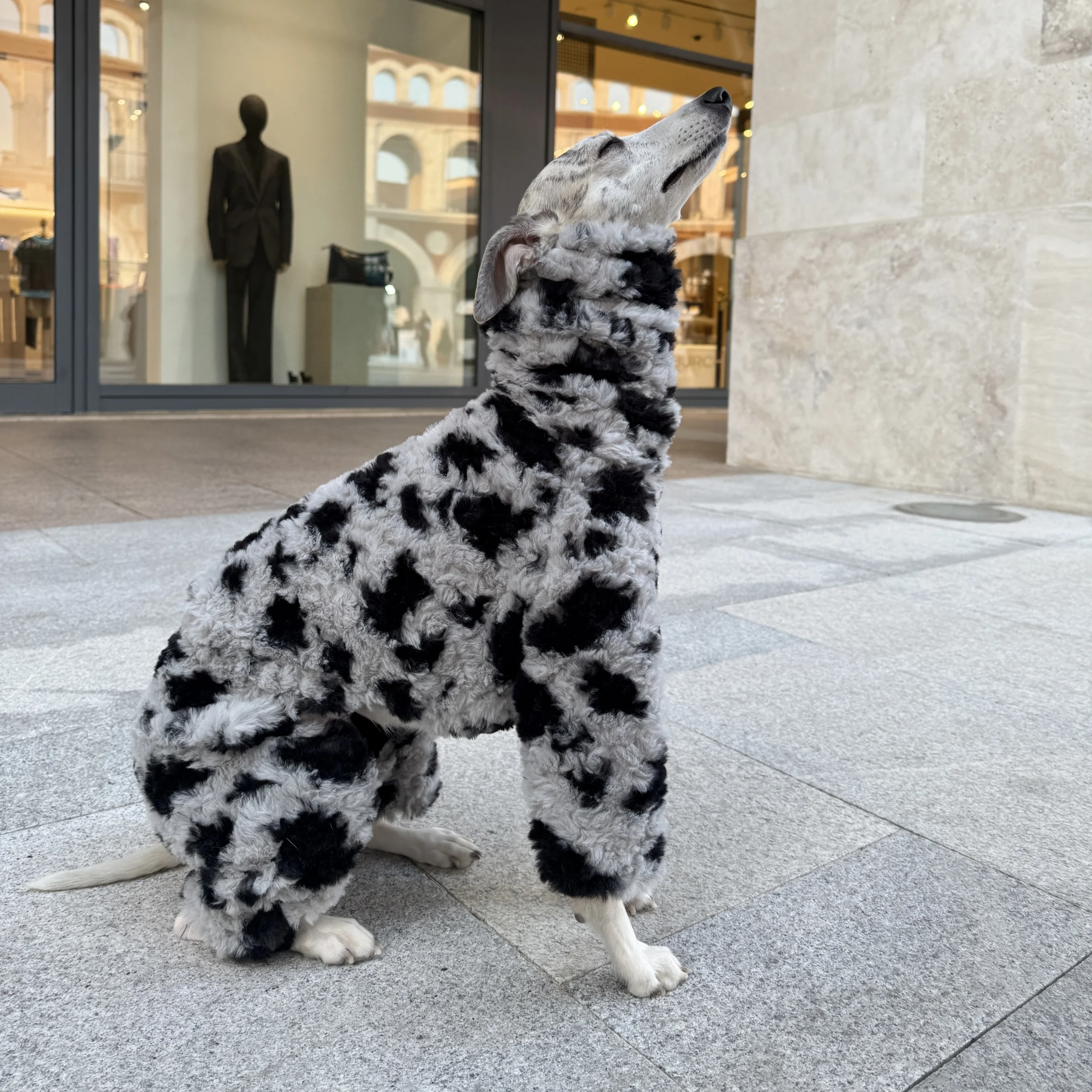 Pull rose élégant pour chiens, manteau polaire épais et doux à 4 pattes pour lévrier italien, combinaison chaude à col haut pour Whippet, hiver