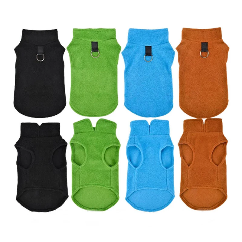 Chaleco cálido de lana para perro pequeño, ropa suave para cachorro, Chihuahua, Bulldog Francés, disfraces, camiseta con arnés, anillo de correa - imagen 3