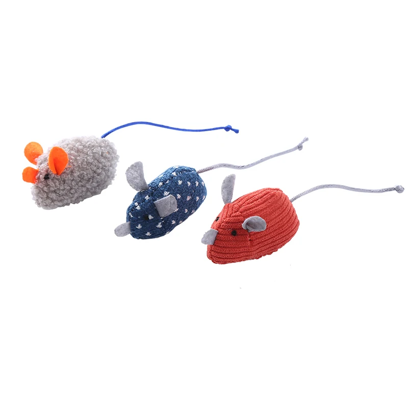 Lindo ratón de felpa con cola que contiene hierba gatera, juguete para gatos, suministros para mascotas - imagen 2