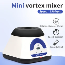 Mezclador Vortex Mini 3500 rpm - Agitador de laboratorio profesional