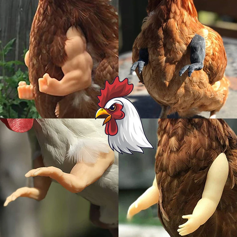 Decoración de brazo de pollo, decoración de extremidades de pollo, parodia de dinosaurio, accesorios para mascotas, brazo de pollo, brazos de Hulk, decoración divertida para fiesta temática de pollo - imagen 3