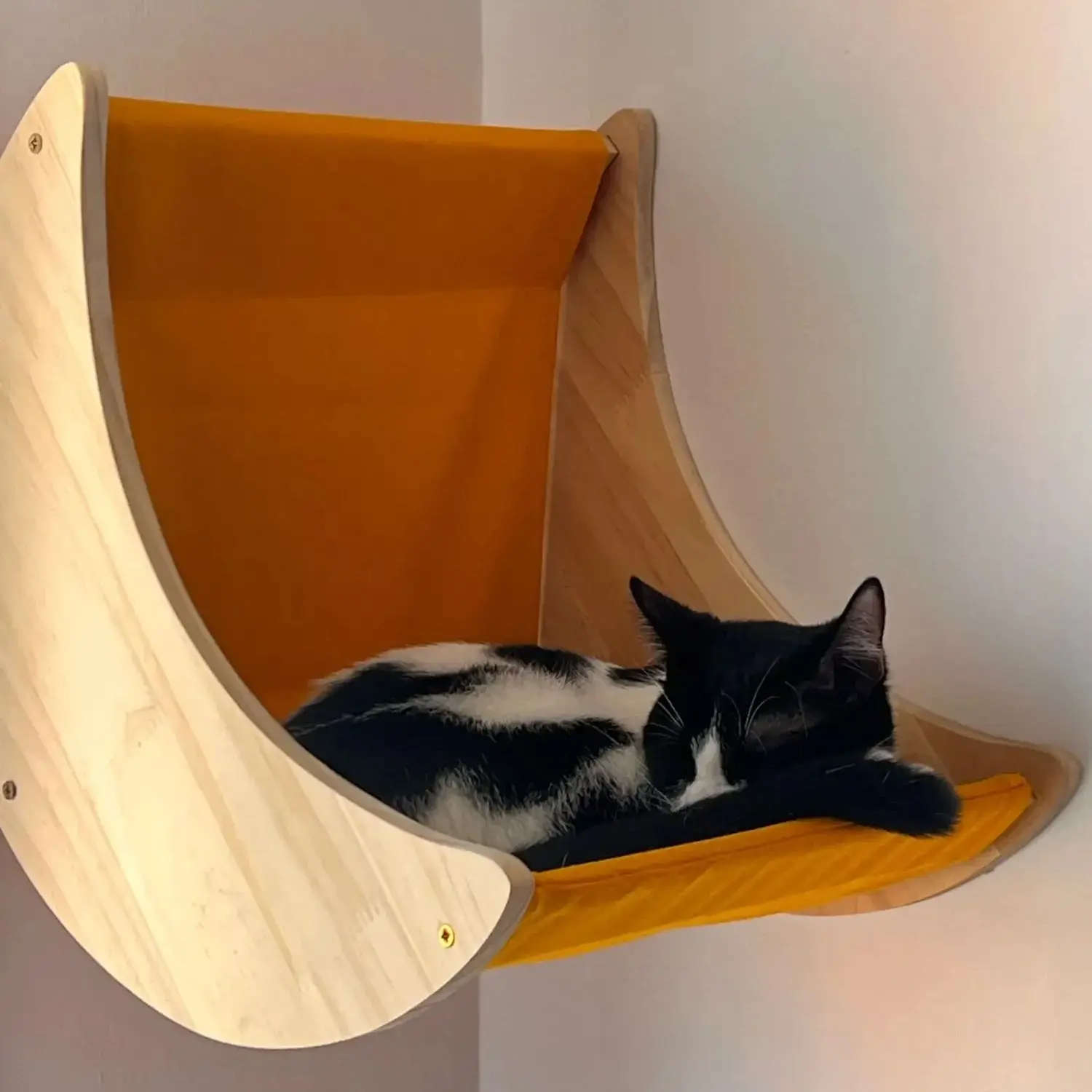 Poste rascador para gatos, Pedestal de actividad interior extraíble montado en la pared, marco de escalada para gatos, hamaca, árbol de Sisal para gatos - imagen 5