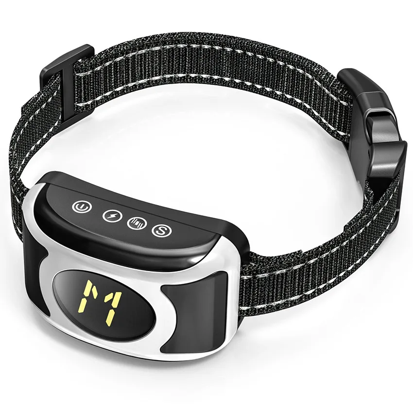 Collar ant ladridos para perros recargable sonido vibración estática - imagen 3
