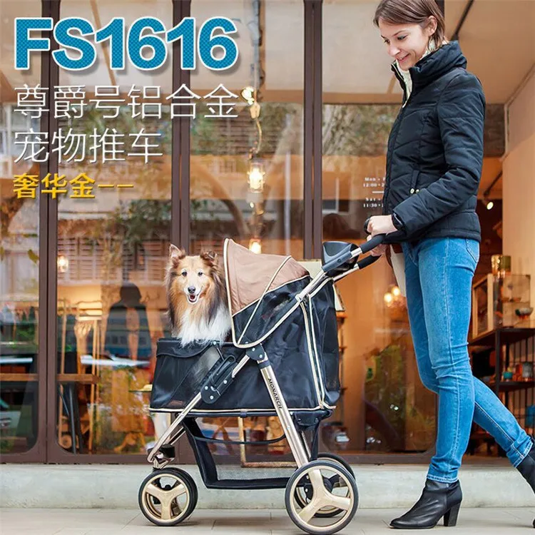 Cochecitos para mascotas Cochecitos para perros Carro plegable para gatos Suministros para mascotas - imagen 3