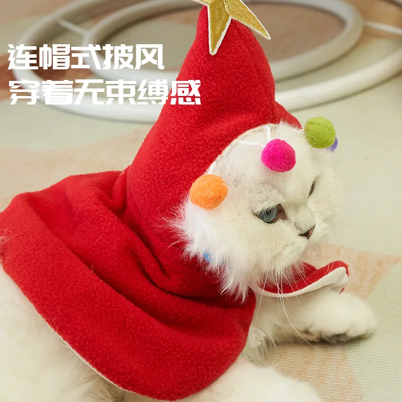 Ropa para mascotas y gatos, decoración navideña, disfraz para gatos, ropa divertida para perros, capa mágica navideña, productos para mascotas - imagen 3