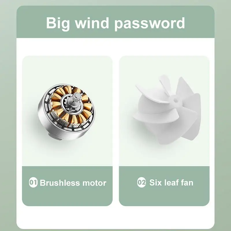 Ventilador de mano portátil para niña, dispositivo pequeño Personal de 3 velocidades con Base, maquillaje ligero, recargable por USB - imagen 2
