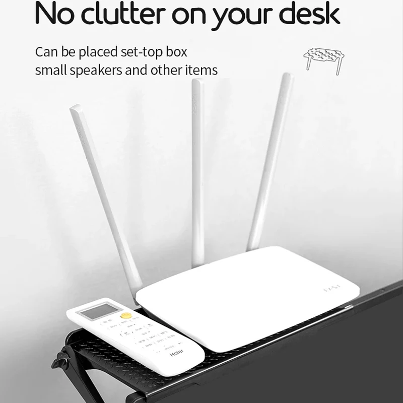 Estante de almacenamiento superior para pantalla de TV, estante de almacenamiento ajustable para Monitor, soporte de exhibición de escritorio para ordenador, estante de almacenamiento para enrutador de TV, organizador para el hogar - imagen 4