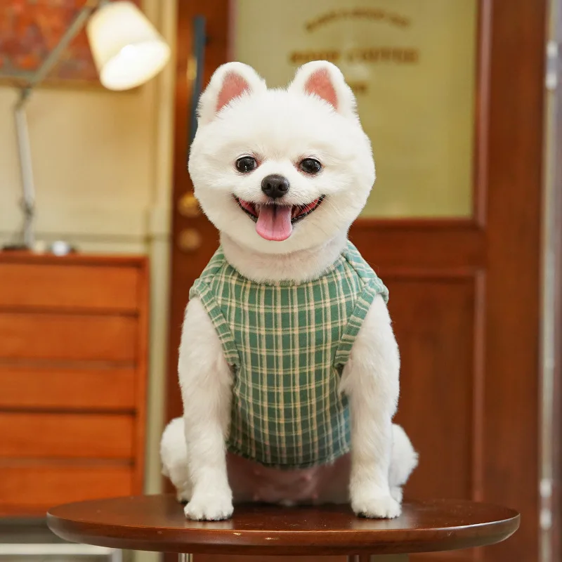 Sudadera con capucha a cuadros para perros pequeños y medianos - imagen 3