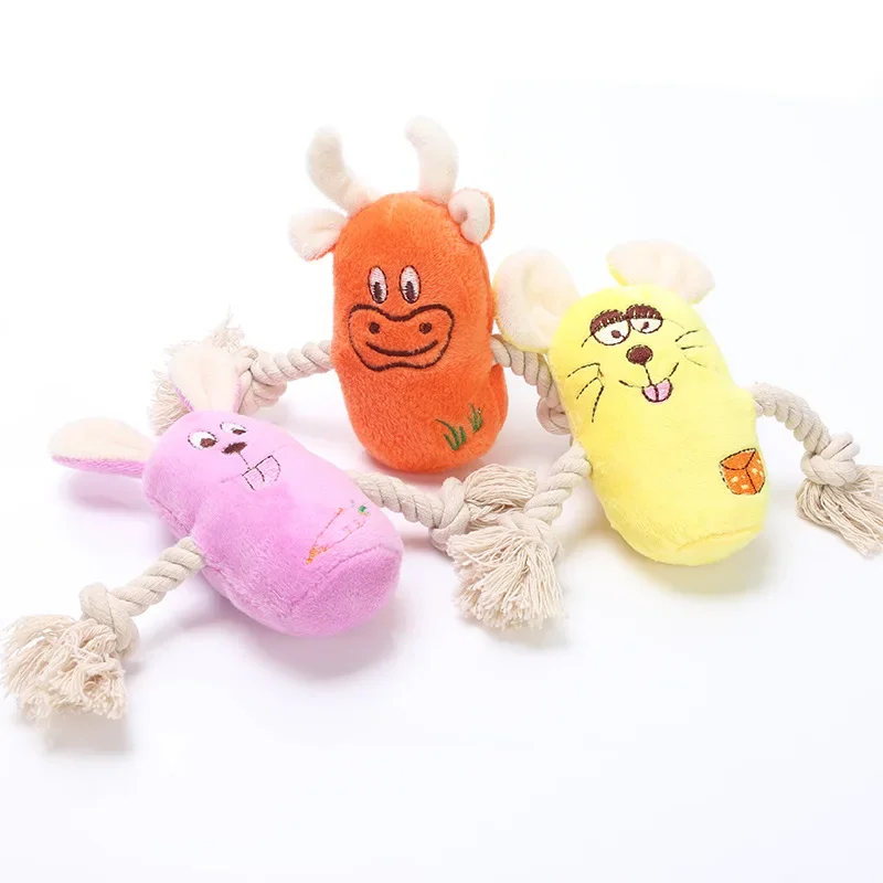 Juguetes bonitos de dibujos animados para perros pequeños, juguete de cuerda para mascotas, rompecabezas de limpieza de dientes, juguetes de peluche, productos para mascotas - imagen 5