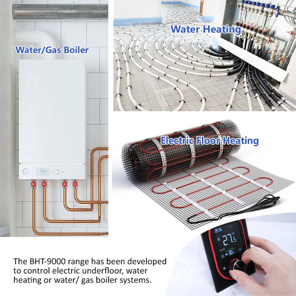 Termostato inteligente WiFi, perilla programable, controlador de temperatura, calefacción de suelo eléctrica, termostato de caldera de Gas para casa y oficina - imagen 5