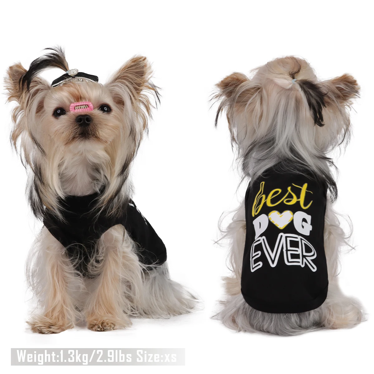 Chaleco de verano con estampado de Best Dog Ever, ropa para cachorros pequeños, camiseta para mascotas - imagen 4