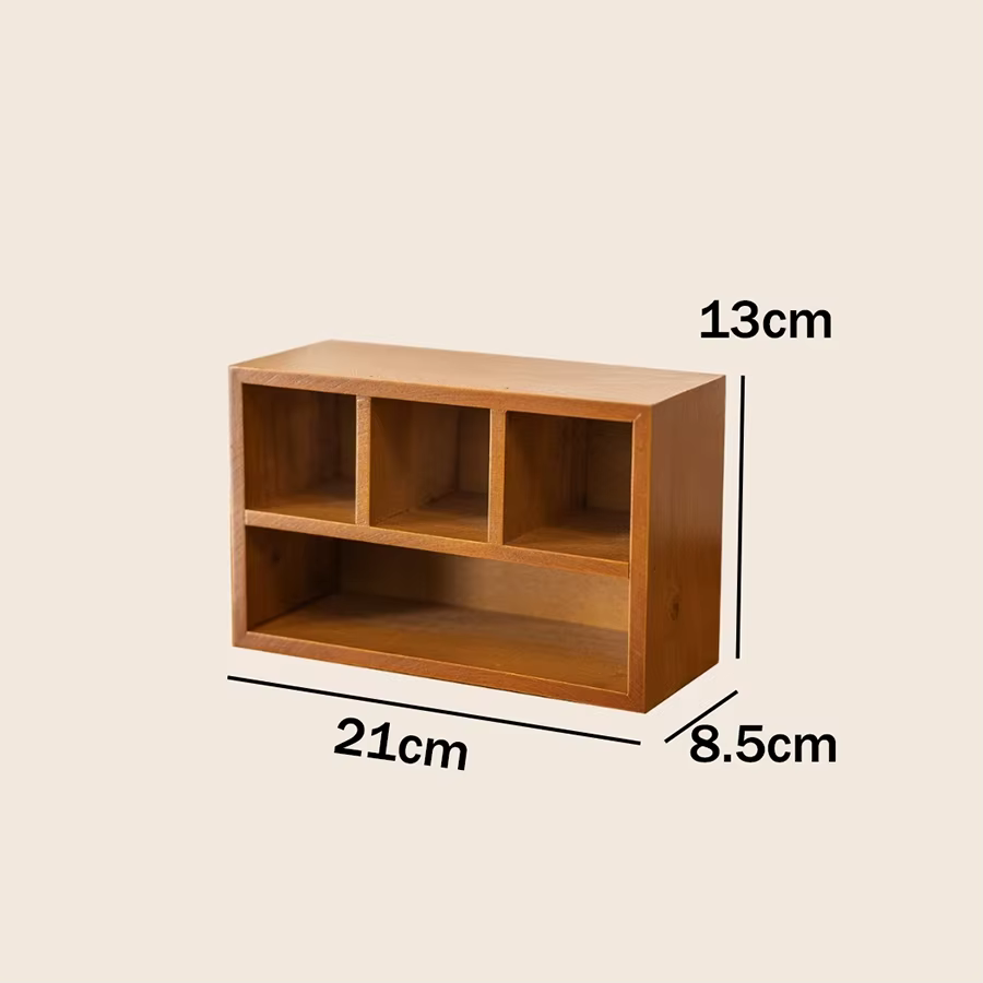 Organizador de madera para accesorios de gatos y perros