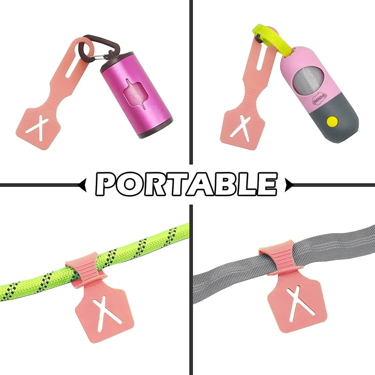 Nuevo soporte de silicona para bolsa de caca de perro, bolsa de basura para mascotas, Clip manos libres, suministros de limpieza para perros, dispensador de bolsa de caca de perro - imagen 3