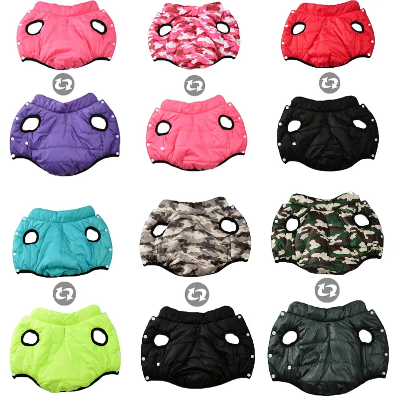 Ropa para perros de doble cara, chaqueta acolchada con cuello levantado para invierno, disfraz para cachorros, abrigo para gatos, perro salchicha, ropa para perros pequeños