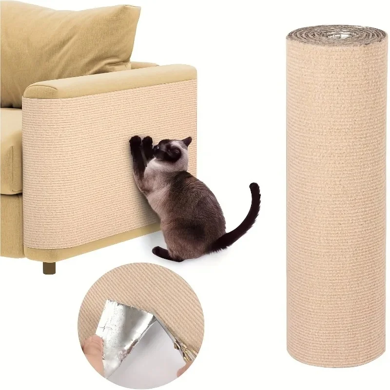 Tapete rascador autoadhesivo para gatos – protege muebles y cuida uñas