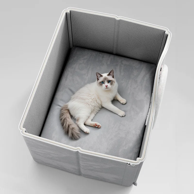 Cómodo nido cerrado para gatos, cama cálida de invierno para mascotas, para perros pequeños, gatos, cómoda casa para gatitos, cueva, accesorios para gatos - imagen 4