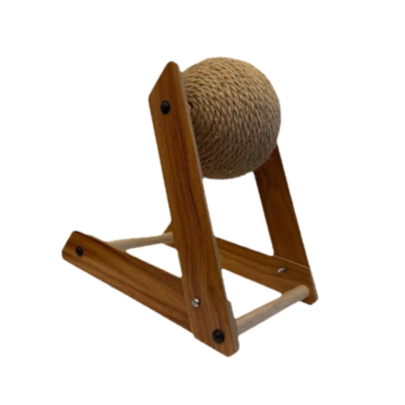 Cat Scratcher Toy Sisal Scratcher Ball Wood,Scratching Ball Toy,Interactive Pet Toy for Indoor Cats Small Animals Kitty