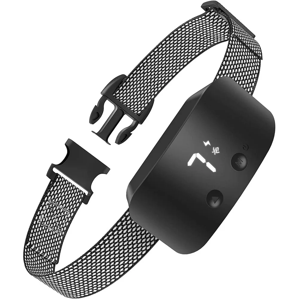 Collar inteligente para ladridos de perro, recargable, con 7 intensidades de sensibilidad ajustables, vibración de pitido inteligente