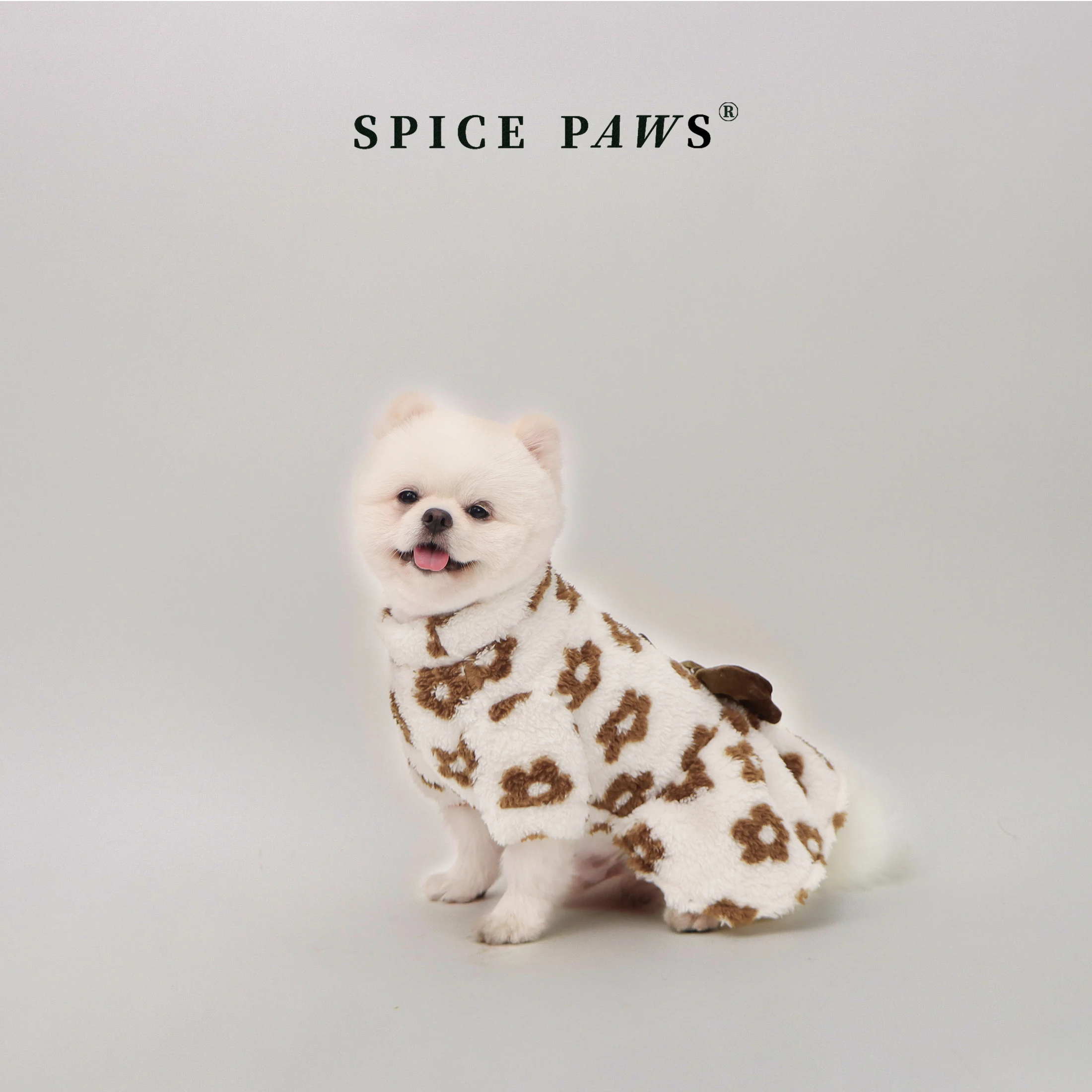 Vestido floral con forro polar para perros y gatos pequeños - imagen 4