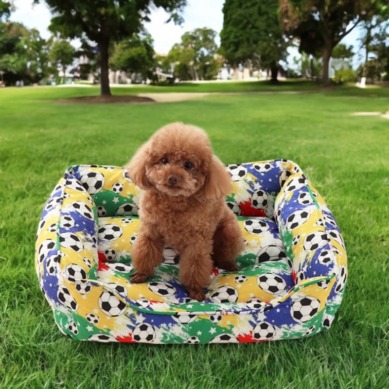 Suministros para mascotas, perrera de Color Universal, nidos cuadrados de fútbol, sofá pequeño y mediano, cojín para cama, nido para gatos - imagen 5
