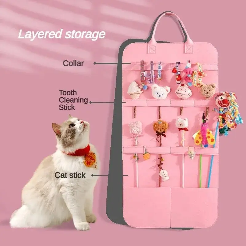 Bolsa de almacenamiento para mascotas, almacenamiento de juguetes para gatos, palo, juguetes, hierba gatera, peine para perros, juguete interactivo para gatos, organizador de juguetes para mascotas, productos para mascotas ﻿ - imagen 3