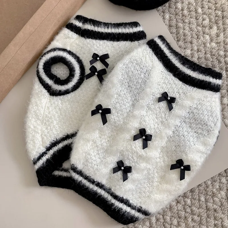 Suéter para perros pequeños con lazo – Bichón Maltés - imagen 2