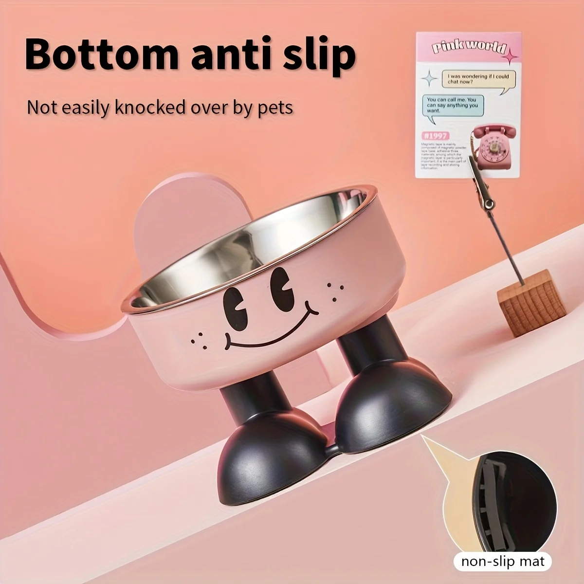 Comedero elevado de acero inoxidable para perros y gatos - imagen 5