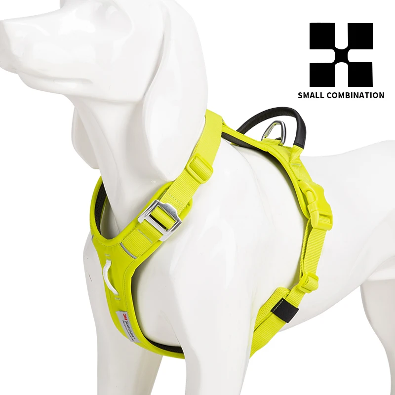 Arnés reflectante de nailon para perro, chaleco suave y ajustable para caminar al aire libre y correr, combinación pequeña para mascotas medianas y grandes - imagen 3