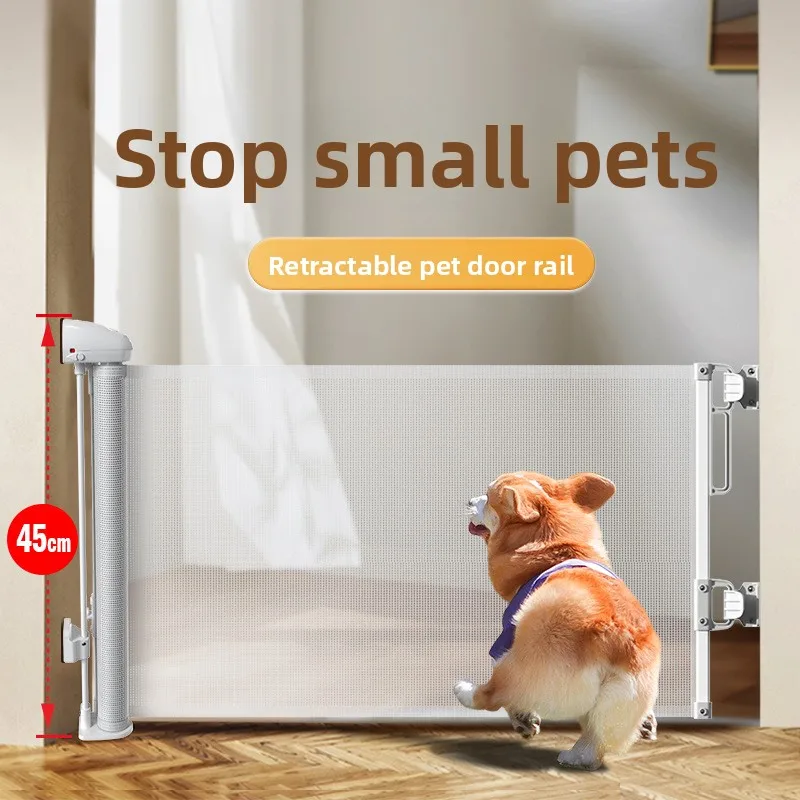 Valla para puerta de mascotas de 45Cm de alto, tope para conejos, tope para perros, Teddy Corgi, valla antiperforación, barandilla para puerta, suministros para valla para mascotas