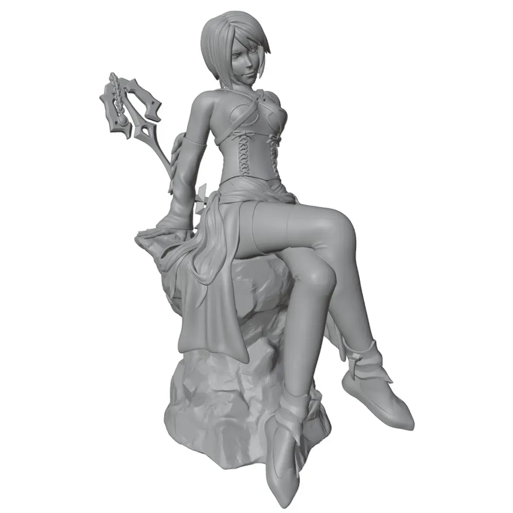 Miniatura anime impresa en 3D sin montar ni pintar para decorar